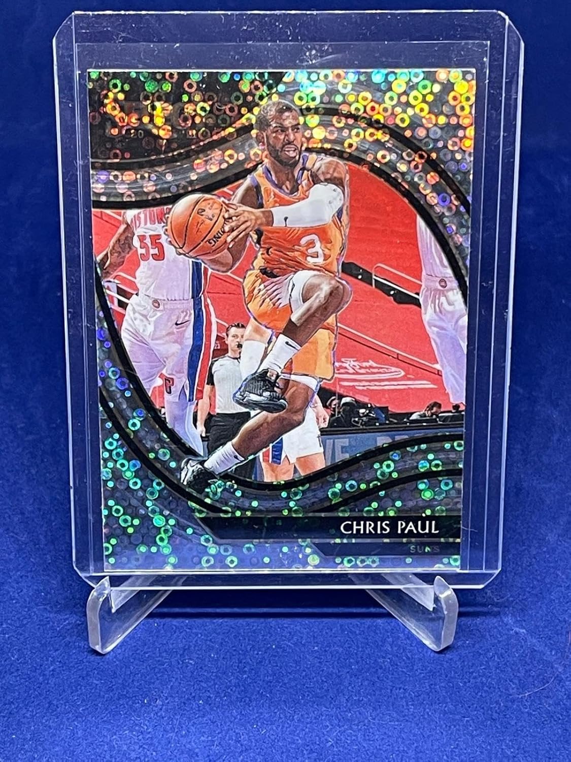 Chris Paul 2020-21 Panini Select Courtside Silver Disco Fast Break Prizm #209 - Basketball Cards