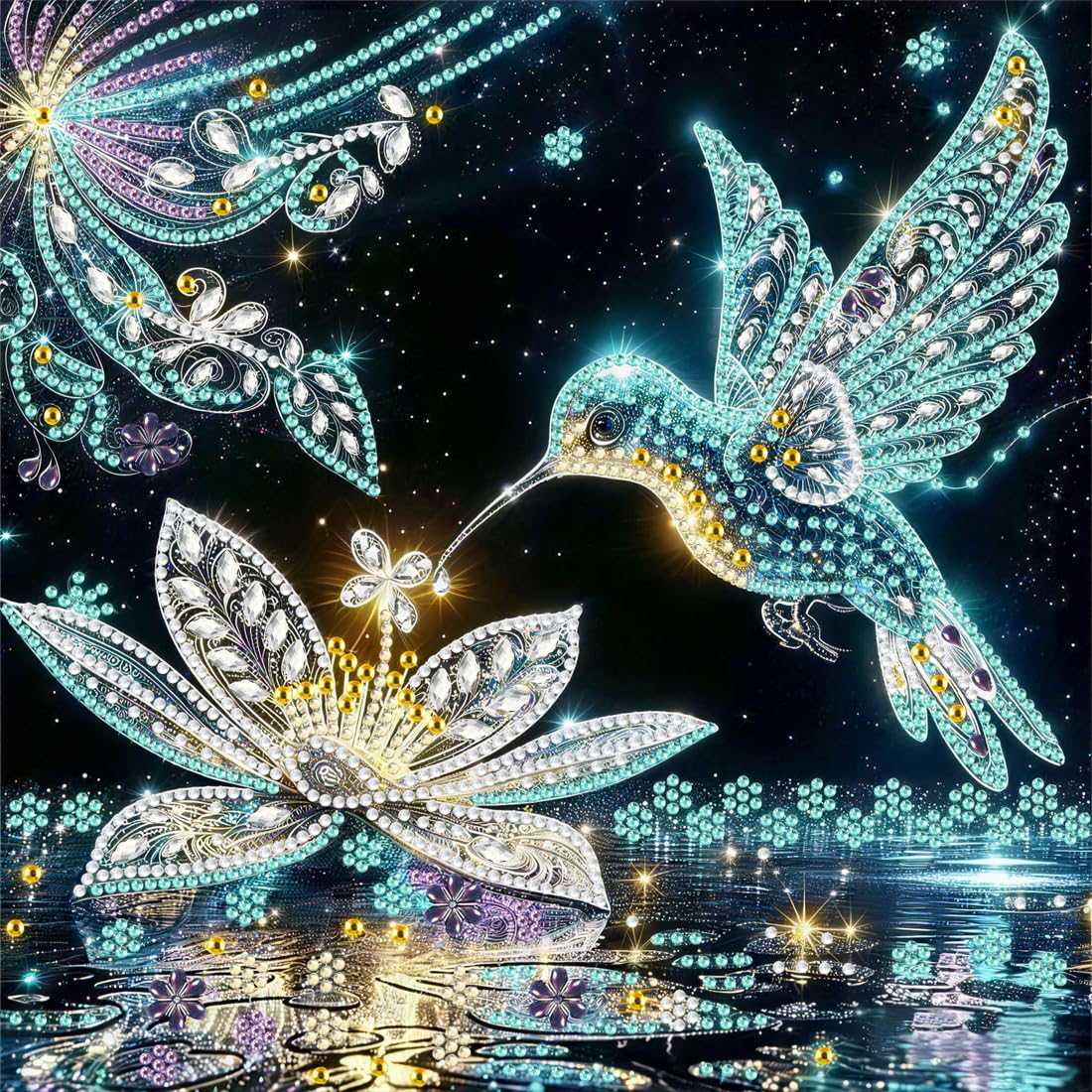 5D Diamond Art Kits - Colorful Tree Painting -19