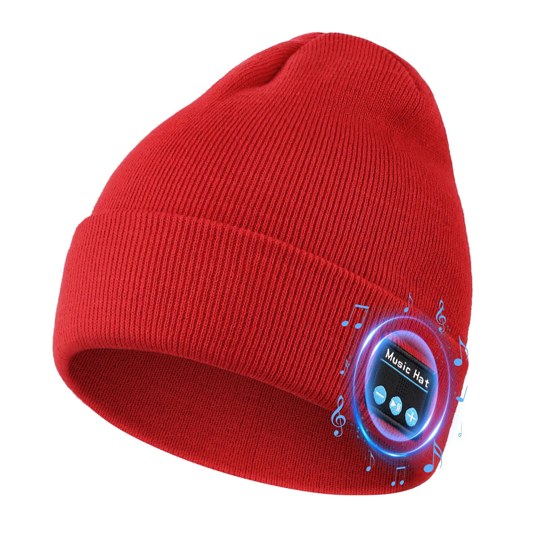 Bluetooth Beanie Hat with Headphones HD Stereo Sound and Built-in Mic Unique Tech Gifts for Men Women Teen