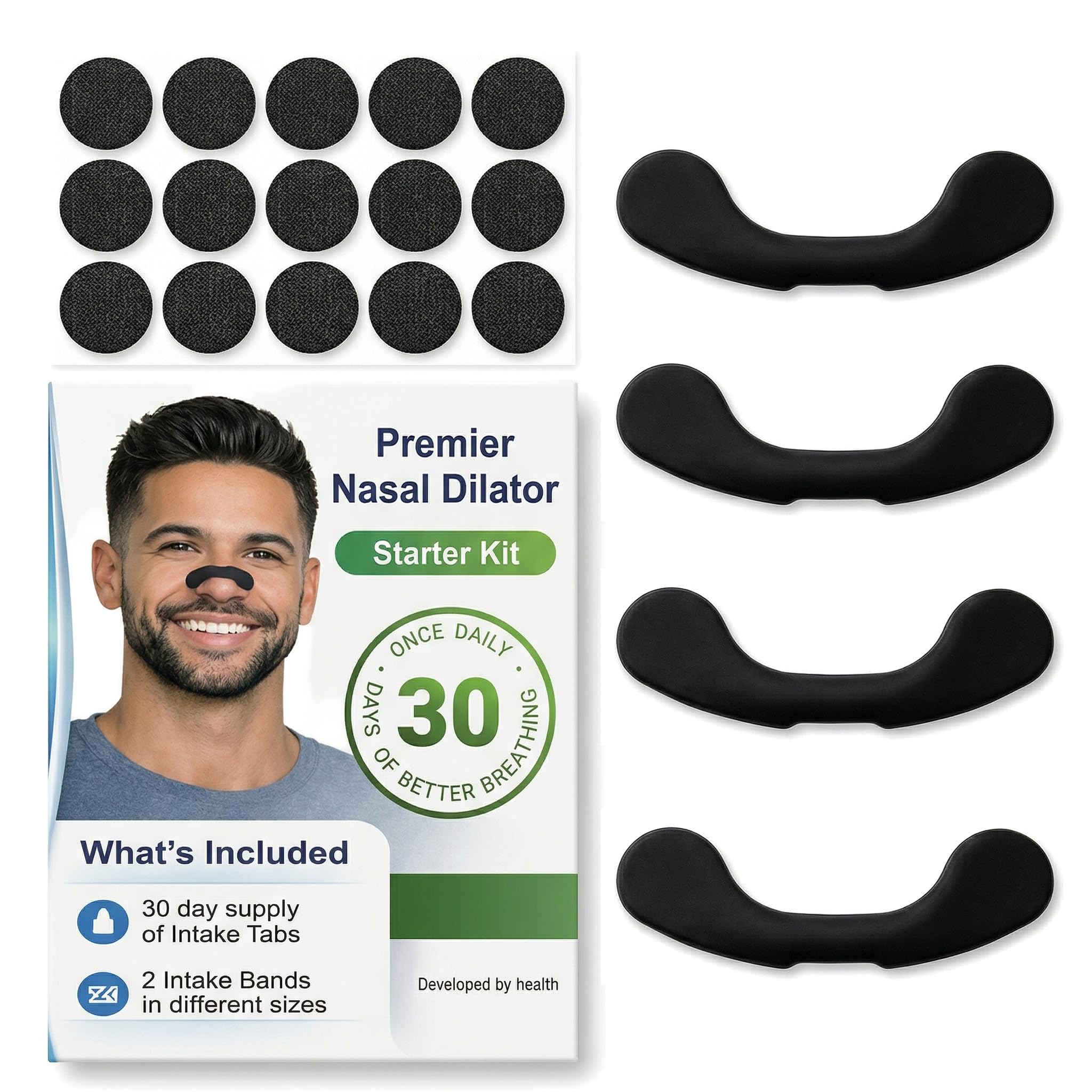 Photo 1 of Nasal Strips for Snoring, Powerful Relief for Snoring, Improve Sleep, Nose Strips for Breathing Sleep & Sports,Black 30PCS