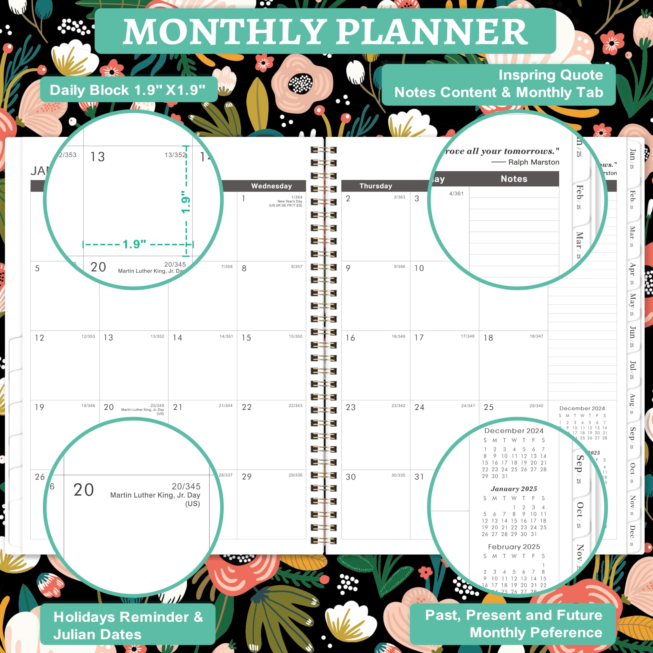 Snapklik.com : 2025-2026 Monthly Planner - 2025 Monthly Planner From