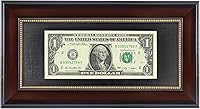 Vista 13 de GMFrames Marco de billetes de dólar de caoba con vidrio real de estera negra