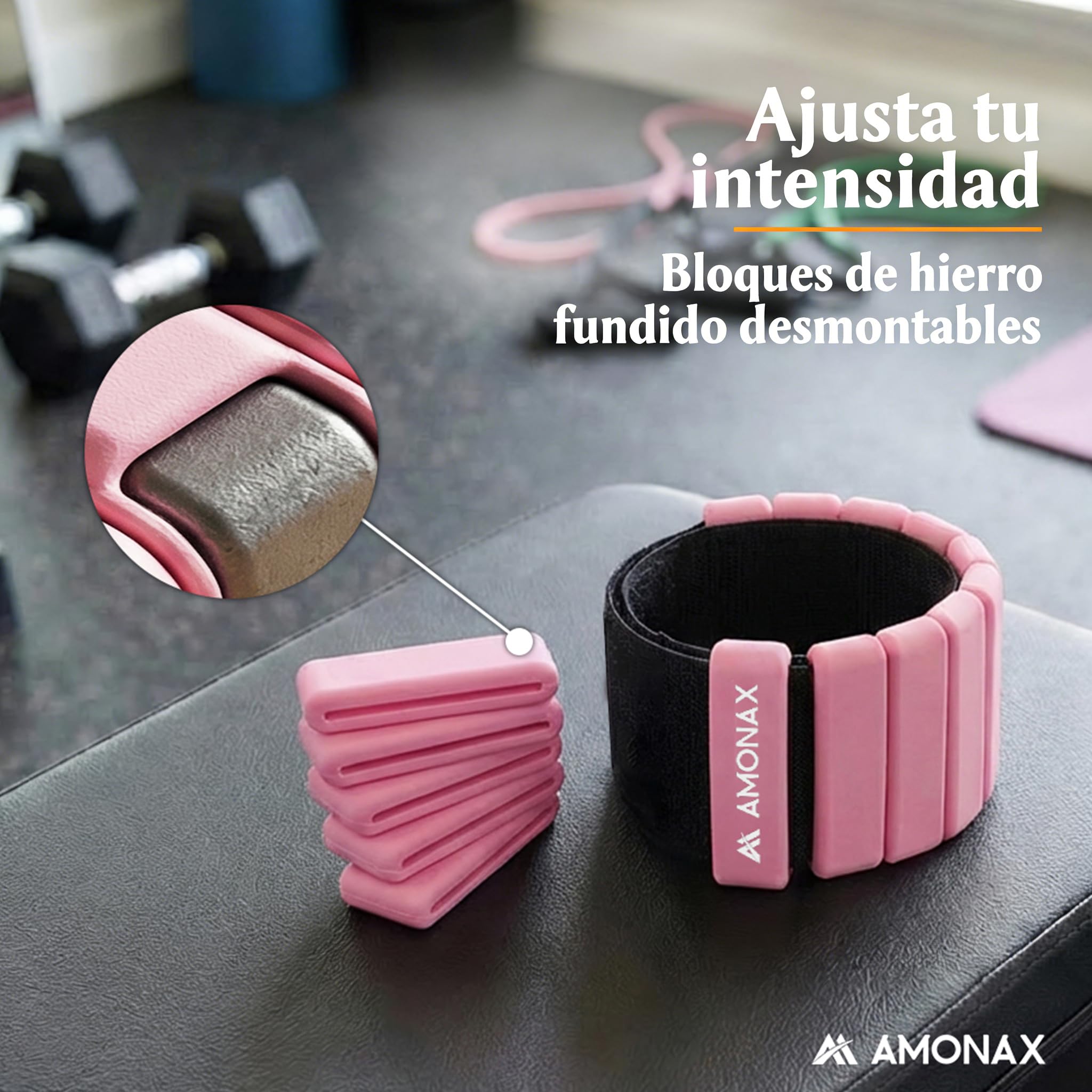 Amonax Adjustable Pesas Para Tobillos, Tobilleras Gimnasio Pesas Tobillos Para Mujeres Y Hombres, 2x1kg Pesas Tobilleras, Pesas Muñecas De Pilates, Pesas Para Muñecas Y Tobillos Para Yoga