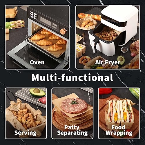 Miniatura 6 de KOOC Rollo de papel pergamino prémium de 72 pies 15 pulgadas de ancho, papel de hornear antiadherente, sin blanquear Ideal para hornear, cocinar y