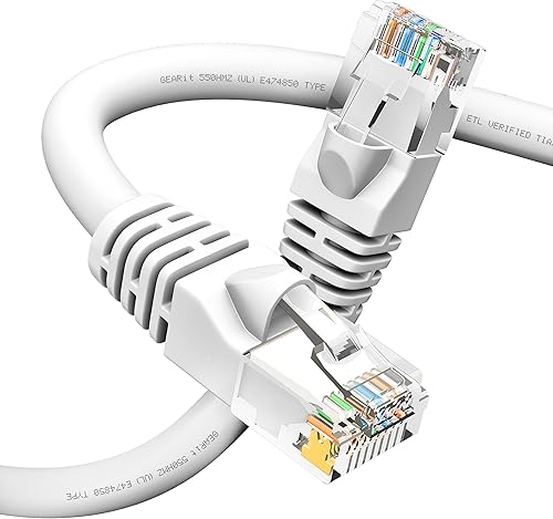 GEARit Cable Ethernet Cat 6 (paquete de 1 parche de red Cat6 de 30 pies), 10 Gbps, RJ45, cable sin enganches, conectores chapados en oro, Internet