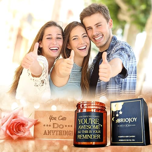 Miniatura 7 de Regalos para mujeres y hombres  Vela inspiradora relajante  Gracias, amistad, regalo de cumpleaños para ella, hermana, mejor amiga, compañero de