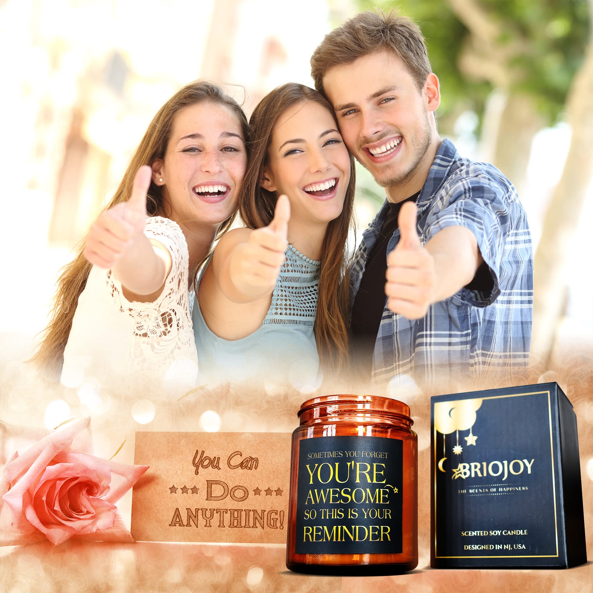 You're Awesome Duftkerzen – entspannende Soja-Kerze zum Stressabbau – lustige Geburtstagsgeschenke für Frauen – Freundschaftskerze für Männer und Ihn – Geschenk für Ihre Freundin, weibliche