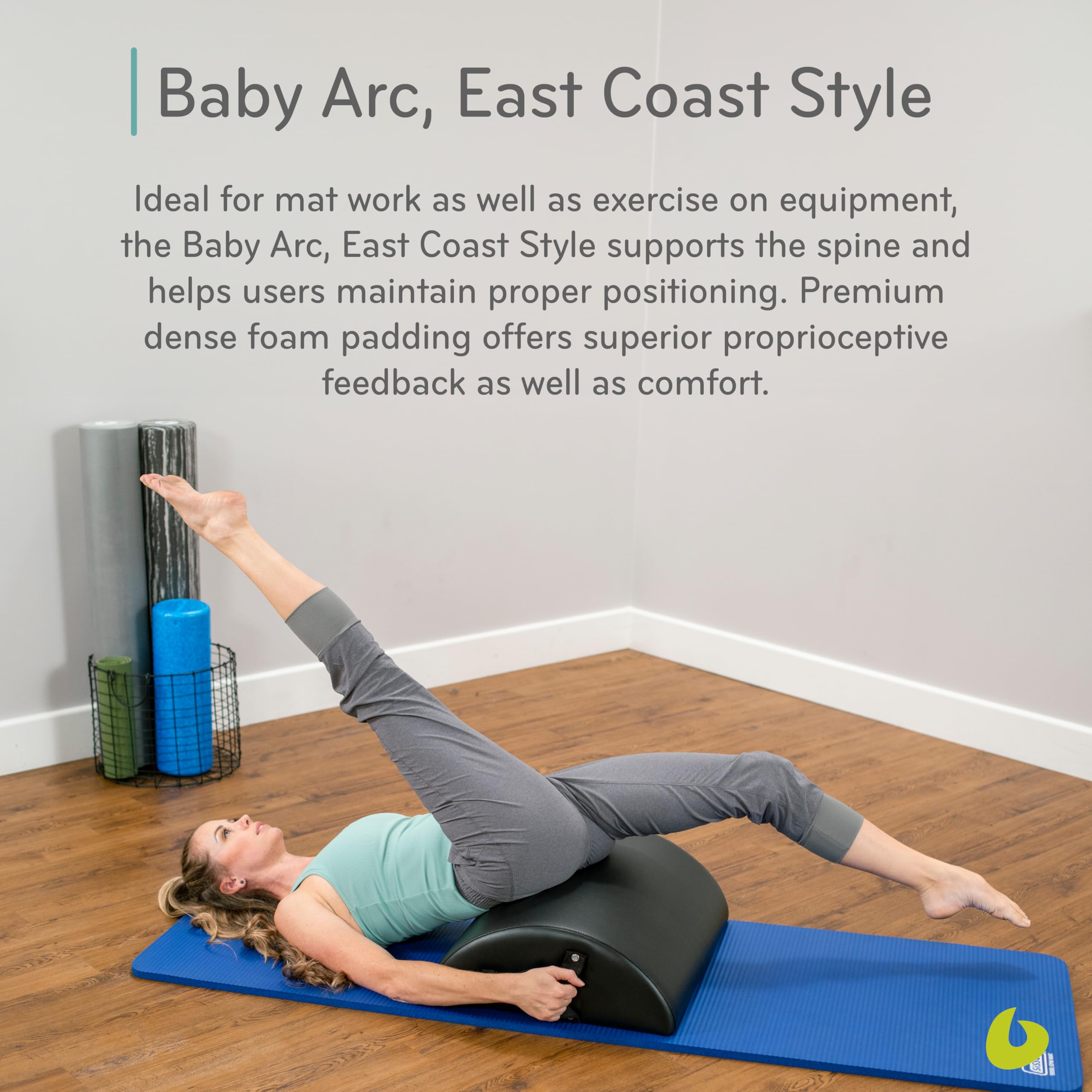 Balanced Body Baby Arc, East Coast Style, Pilates Tool, Spine Corrector, Back Stretcher, Workout Equipment and Physical Therapy Arch for Home, Gym, or Studio
