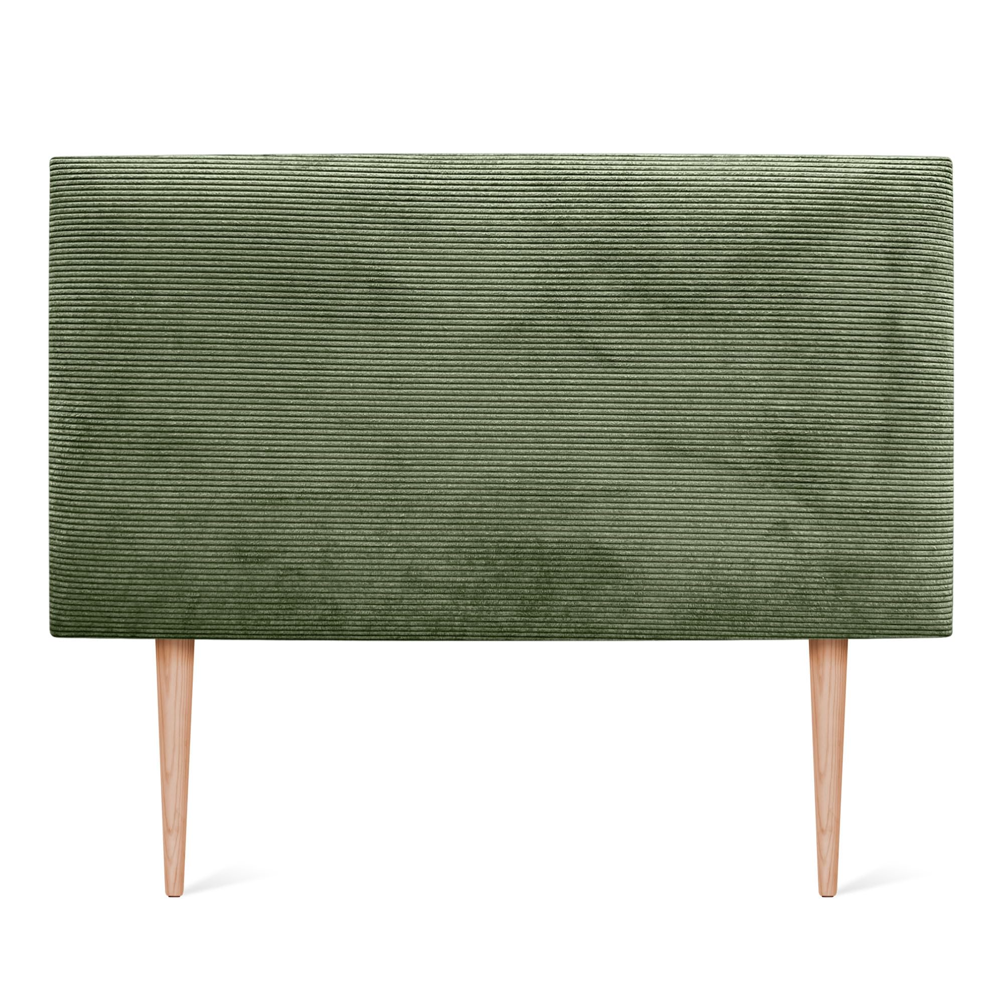 Tête De Lit Rembourrée DHOME AQUALINE - Tissu Ou Similicuir - 150x105cm Avec Pieds Pin