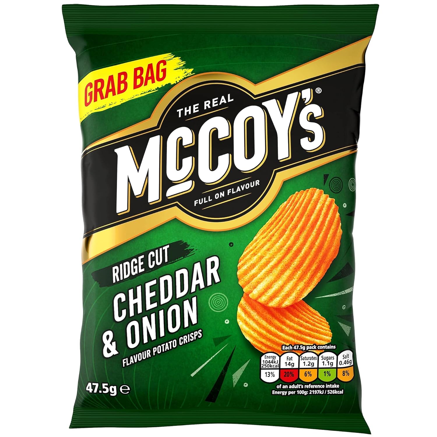 McCoys Ridge Cut Cheddar And Onion 47.5g