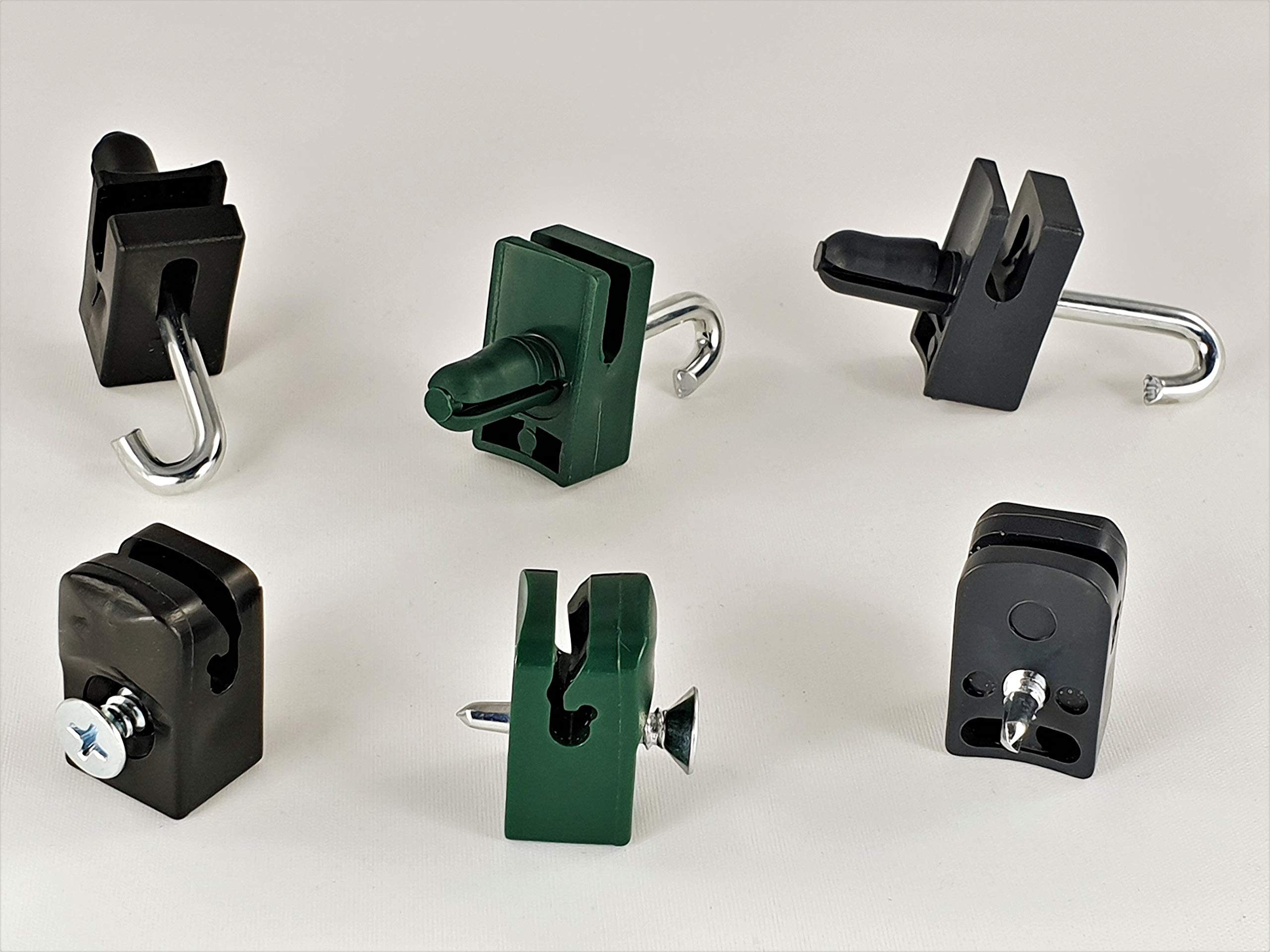 OuM 50 Pezzo Wire Porta Filo con Vite o Hakenbolzen in Verde o Grafite - Verde con Vite