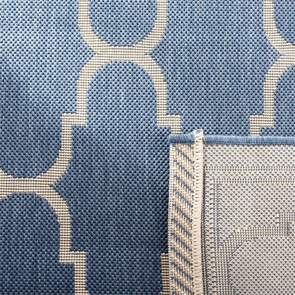 Pemberly Row Contemporary Indoor Outdoor Area Rug, 8' x 11'2", Vibrant Blue Tones, Durable Design, Bold Aesthetic, Large Rug for Living Room, Dining Area, Patio, or Open-Concept Spaces