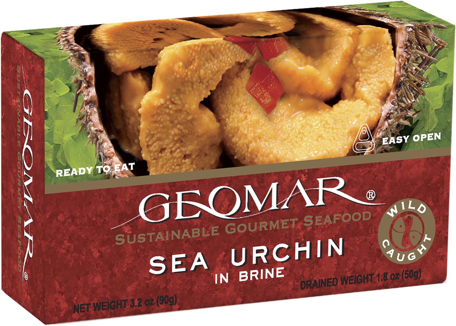 GEOMAR Sea Urchin in Brine - Chilean Sea Urchin, Gourmet Tinned Ready To Eat Seafood, Delicacy Gourmet Pantry Staples, Single Can - 3.17 oz