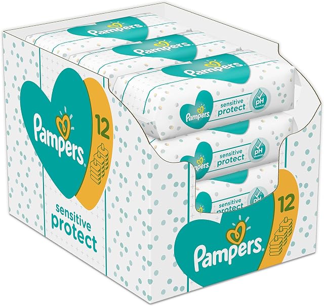 Pampers Chusteczki dla Niemowląt, 12 opakowań (12 x 52 sztuki)
