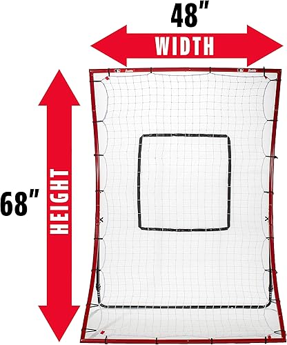 Miniatura 2 de Franklin Sports Rebotadores de béisbol + nido de pitchback - Entrenador de retorno de lanzamiento + red de rebote con objetivo de lanzamiento
