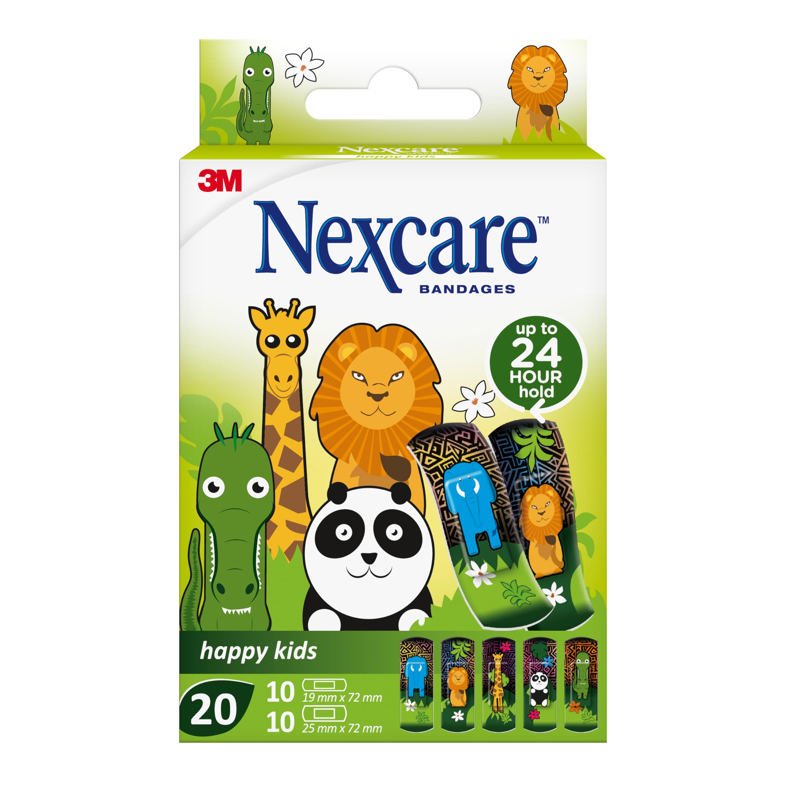 Nexcare 3M Tattoo Animal Bandages, 20S (Happy), One Size