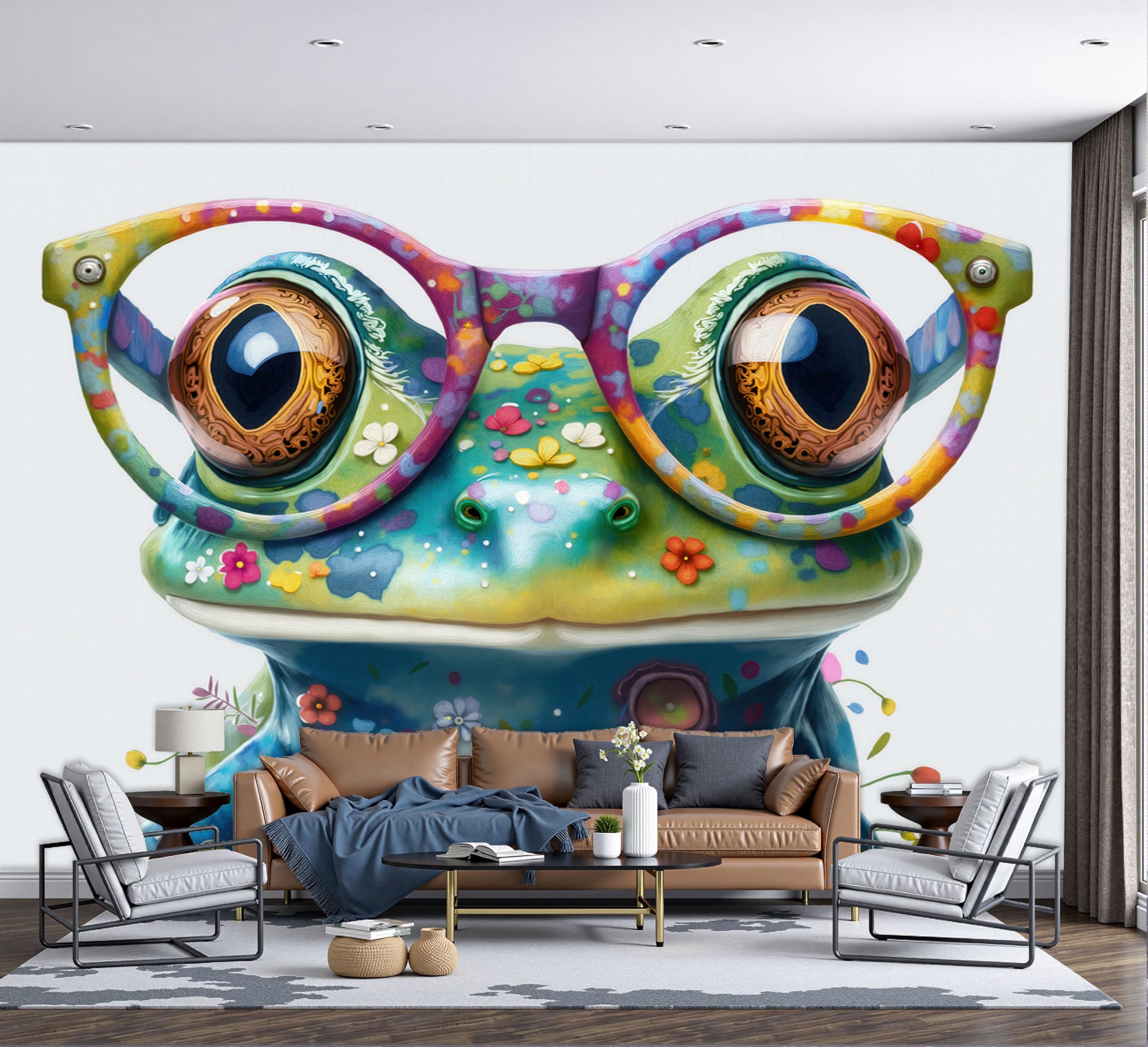 Papier peint intissé pour masquer un mur abîmé avec décor panoramique nature