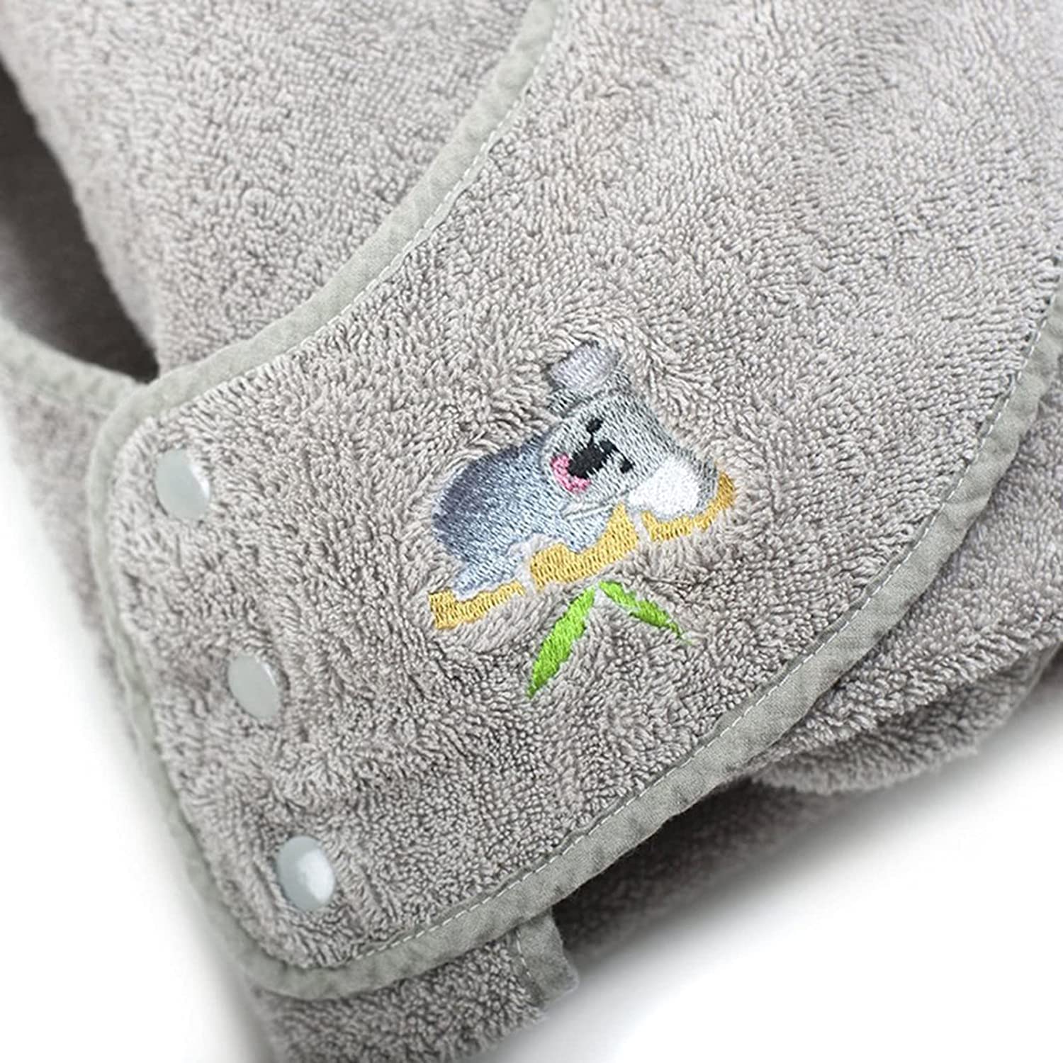 90CM * 90CM toalla de baño para bebé de algodón peinado con capucha, toalla delantal absorbente, toallitas para niños (Marrón)