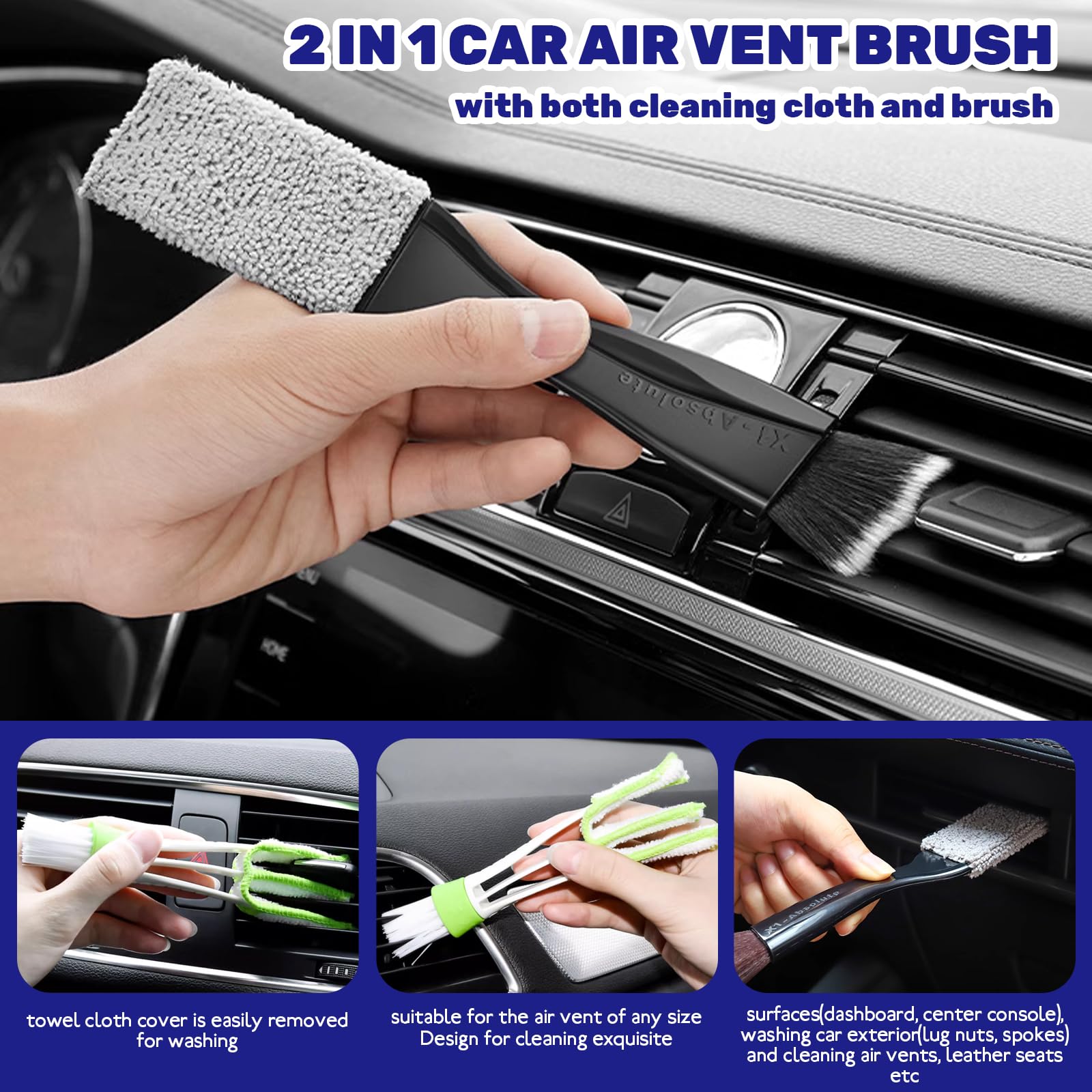 AUTODECO Kit De Nettoyage De Voiture 30 Pièces – Ensemble D'outils De Lavage De Voiture Avec Seau Pliable Et Pelle à Neige