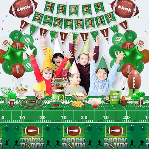 Miniatura 2 de Paquete de 229 decoraciones de fiesta de cumpleaños de fútbol, suministros para fiestas de fútbol, decoración de fiesta de fiesta de juegos