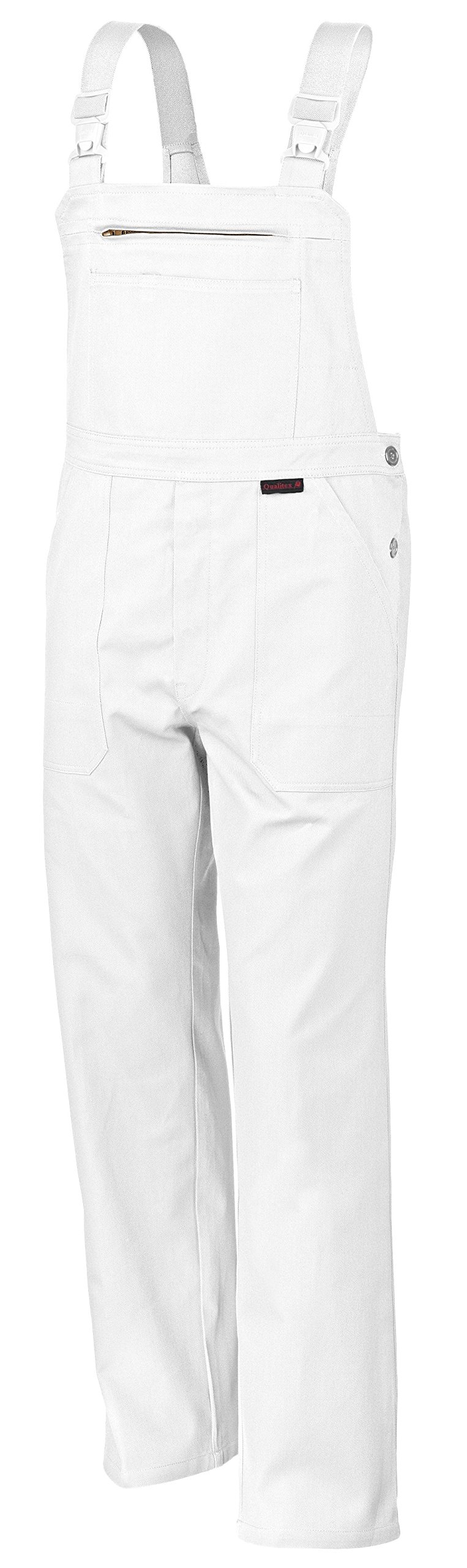 Salopette QUALITEX 270 en 5 couleurs, coton imperméable, taille 44–64, 90–110 - blanc - 3 mois