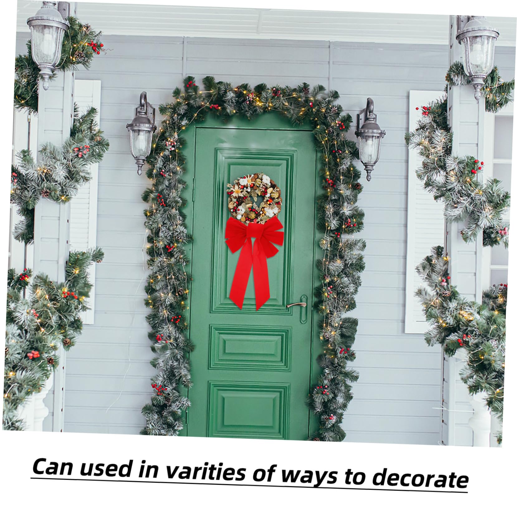 4 Piezas Lazos de Navidad de Decoración de Moños para Árbol Cortinas y Regalos Fiesta Navideña
