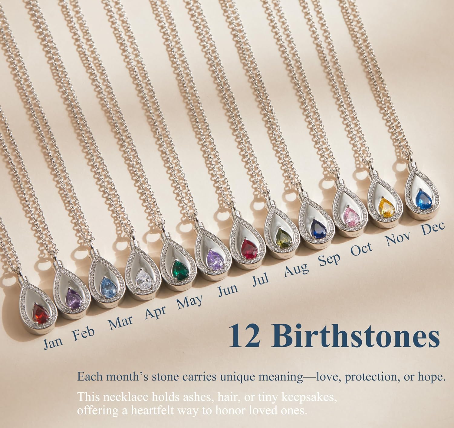 925 Sterling Silver Cremation Jewelry for Ashes Urn Necklace Memorial Teardrop Ashes Keepsake Urns Pendant Necklace for urn Necklaces Ashes Jewelry Gifts - Image 4