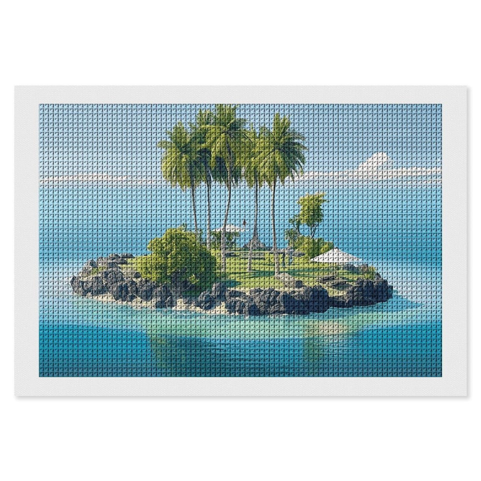 NONHAI Diamond Painting Kits for Adults - DIY Diamond Art Kits for Beginners - Full 5D Paint Drill Diamond Dots Paintings- Island Diamonds Pictures Gem Art and Craft Wall Decor 8"x12"
