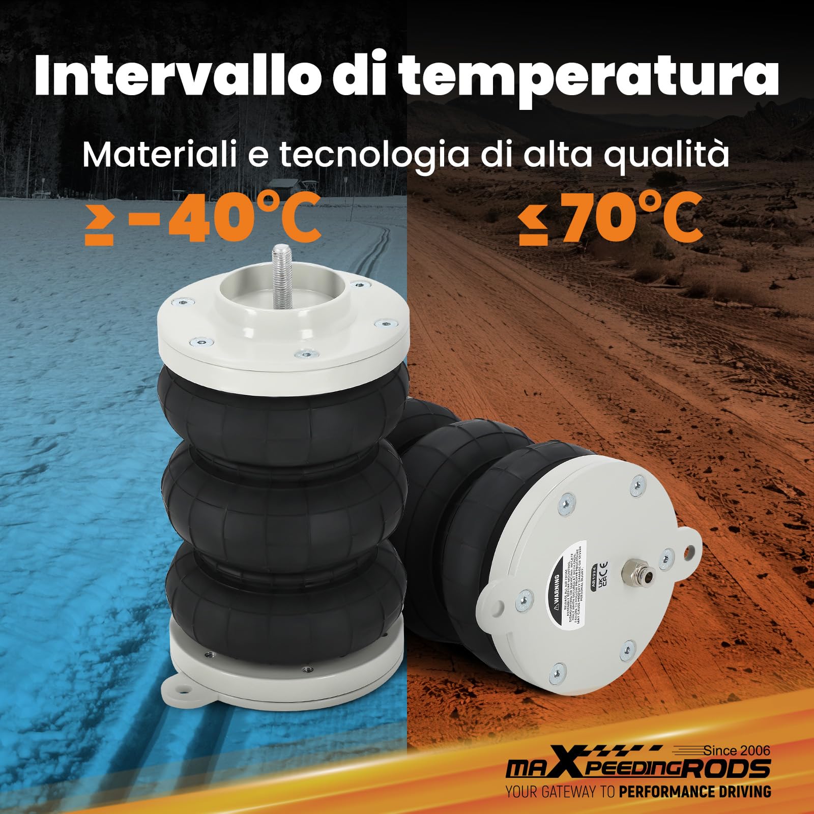 maXpeedingrods 2 sospensioni pneumatiche Z6 per Fiat Ducato 230/244/250 camper 1994