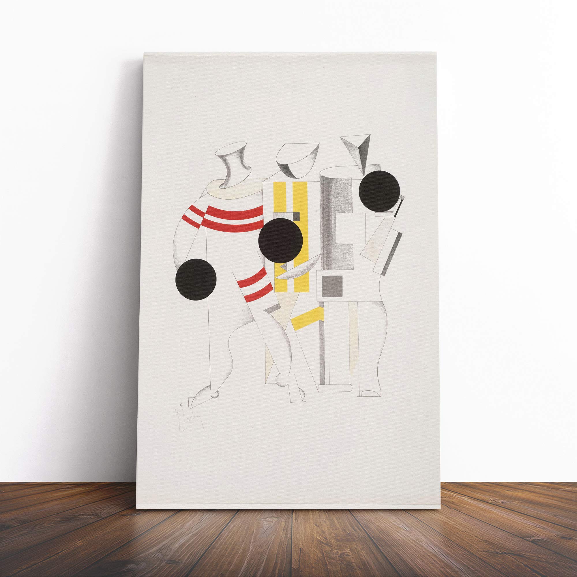 El Lissitzky Sportsman Canvas Print | Gallery Wrapped 30mm Frame Wall Art | 20x14 inches | Ready to Hang | Modern Picture | Living Room Bedroom Lounge Office