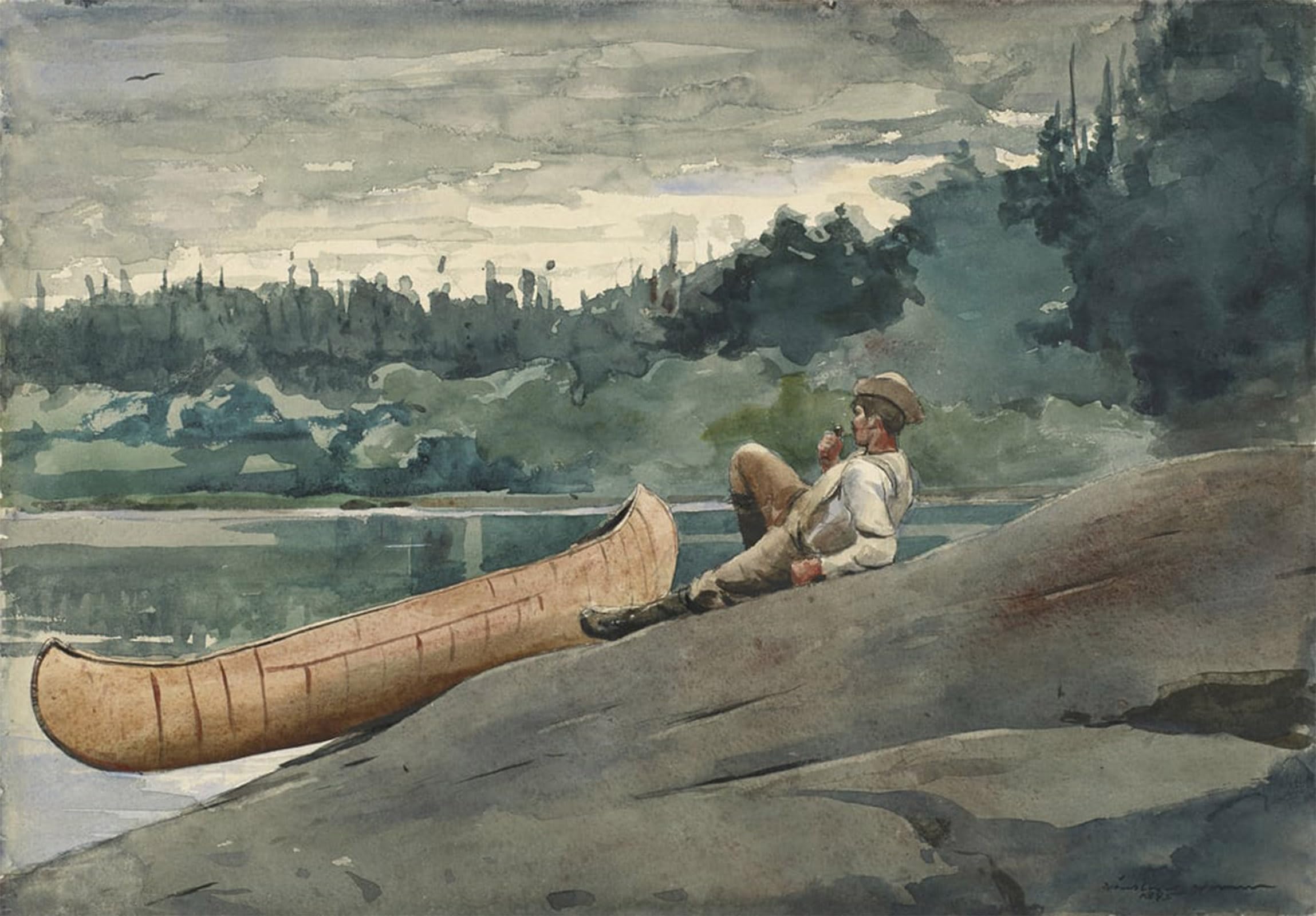 Artxlxxbn No Frame Famous Art Print Poster Vintage Wall Art The Guide By Winslow Homer Canvas Art Poster For Home Decor 60X90cm