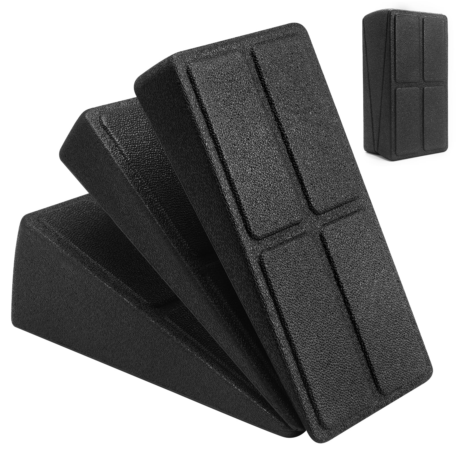 KK Squat Wedge Blocks 3Pcs Slant Board Adjustable Incline Board and Calf Stretcher Foam Wedge Block Durable for Stretching, Leg Extender-image-14