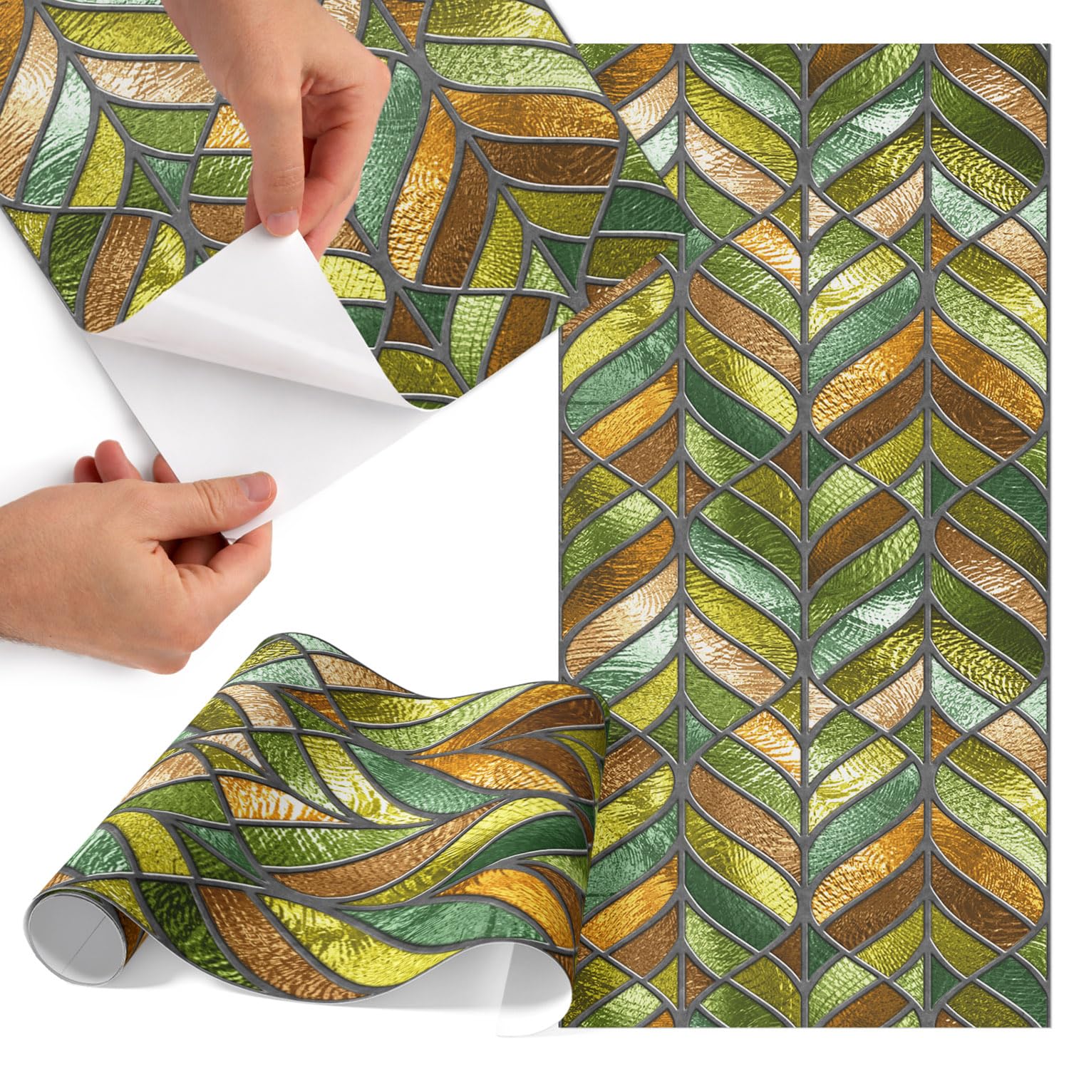 Film adhésif pour meuble cuisine et chambre 75x150cm aspect buntglasblatt mat