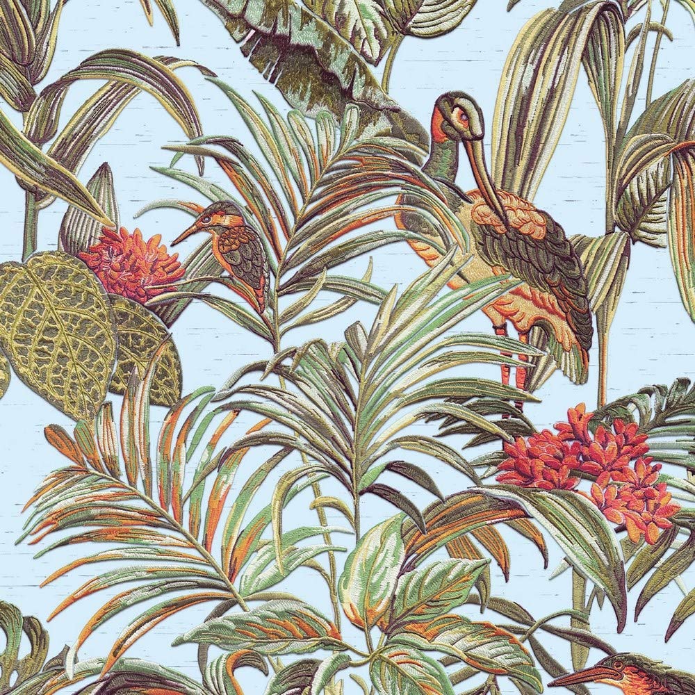 Design Id Wallstitch Bird Of Paradise Multi Wallpaper De120014