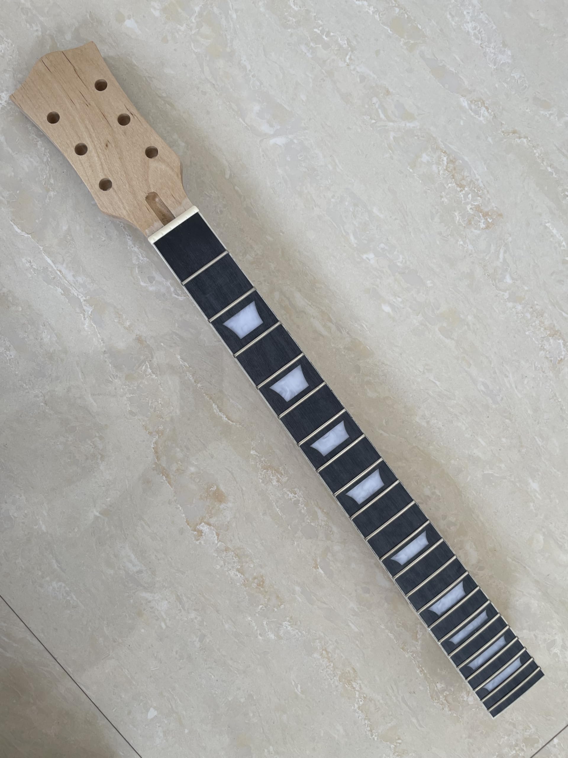 Electric Guitar Neck 24.75 inch 22 fret Maple Neck Rosewood Fretboard Guitar Neck Replacement Set in Heel DIY guitar project (standard style)