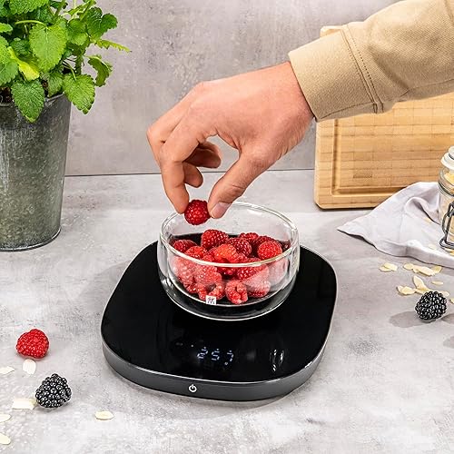 Miniatura 4 de ZWILLING Enfinigy - Báscula digital 2 en 1 para alimentos de cocina, estación de carga inalámbrica, peso máximo de 22 libras, gramos y onzas,
