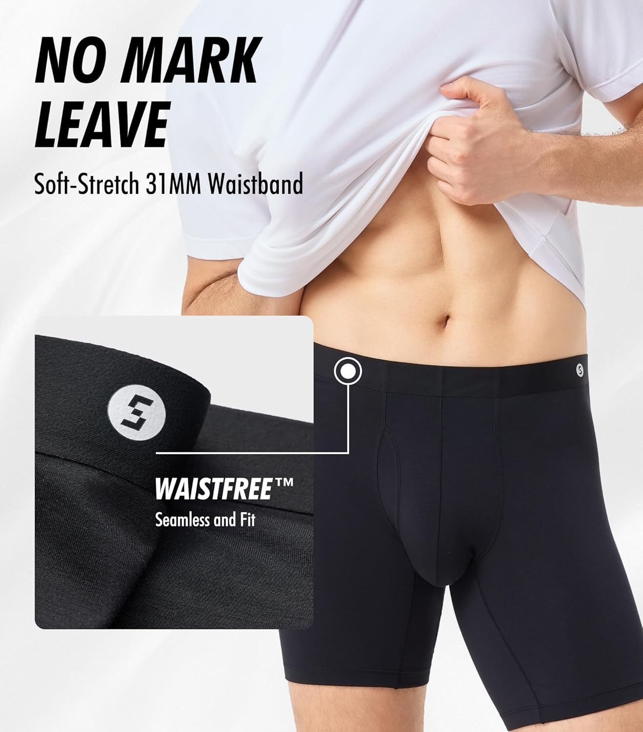 Separatec Mens Underwear with Separate Pouch Moisture Wicking Micro Modal Boxer Briefs Seamless Underwear with Fly 4 Pack - Image 4