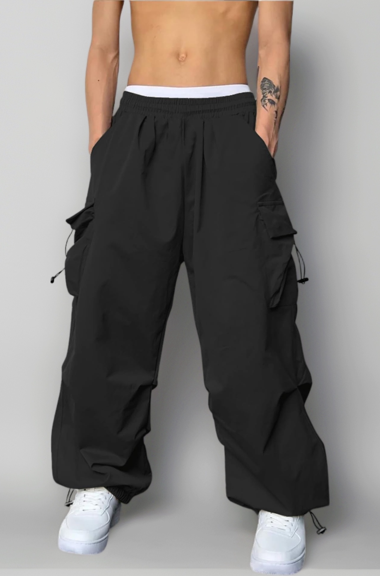 Men's Regular Fit Low Rise Cargos Trousers | Baggy Cargo Pants for Man | Loose Fit | Treck Pent with Multiple Pockets (Available in Plus Size and Combo Pack of 2)