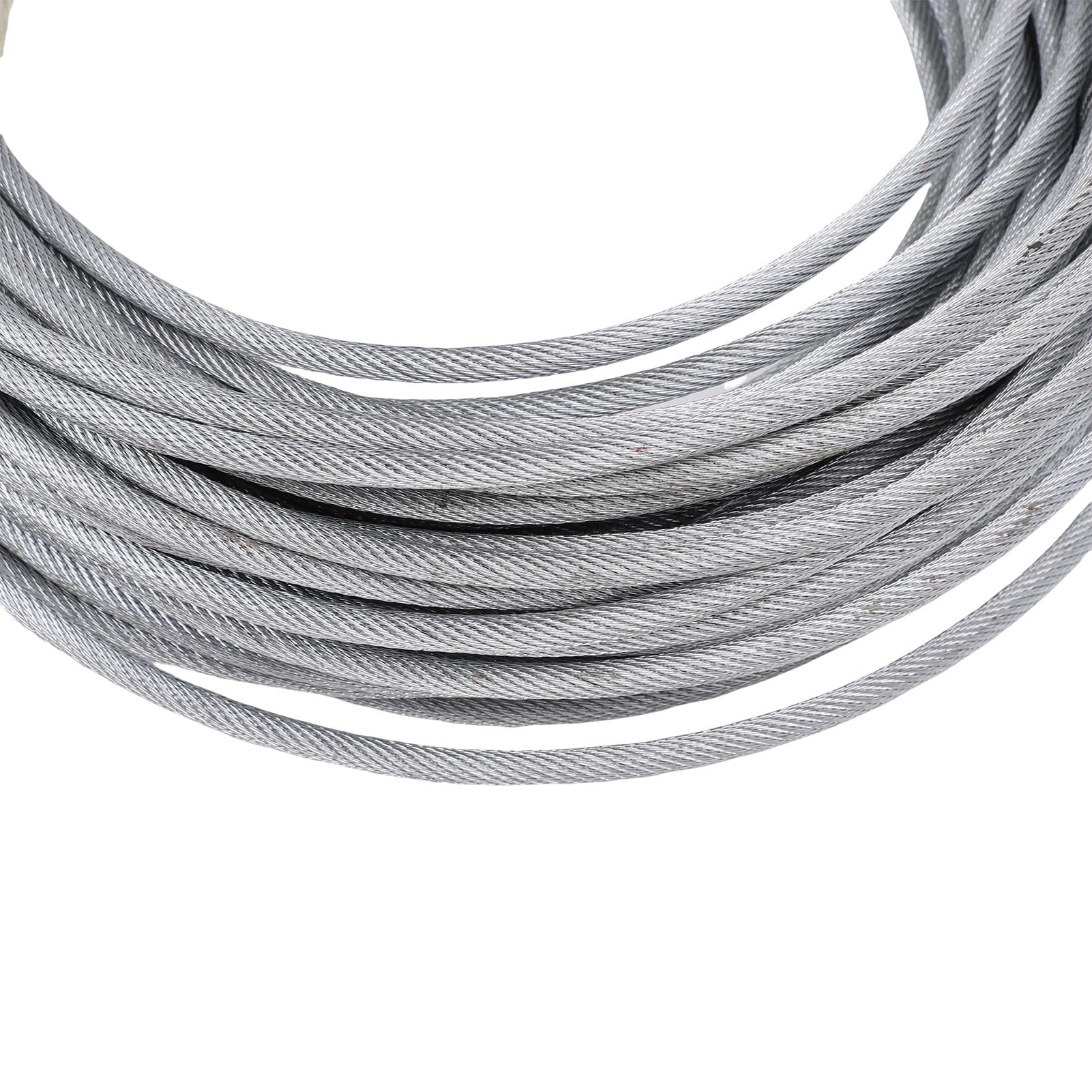 LICAEVEY Cable de Cabrestante, Rodamiento de Carga de 6 Mm, 30 M, 17637 LB, Acero Universal Antitorsión para Grúa y Camión de Remolque