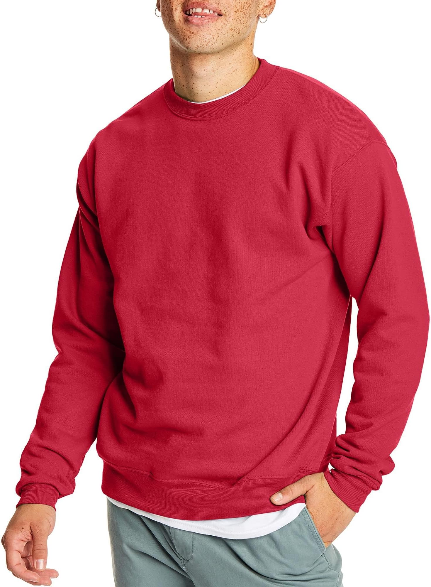 Men's Sweatshirt, EcoSmart Fleece Crewneck Sweatshirt, Big & Tall Available, 1 or 2-Pack