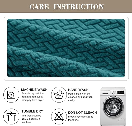 Miniatura 8 de Jin Le Fundas de cojín elásticas individuales para sofá, juego de fundas de cojín de asiento de tela jacquard, lavables, suaves, flexibles, con