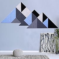 Vista 1 de Tutmyrea Paquete de 26 paneles acústicos triangulares autoadhesivos, paneles absorbentes de sonido de 96 x 37.5 pulgadas, decoración de pared