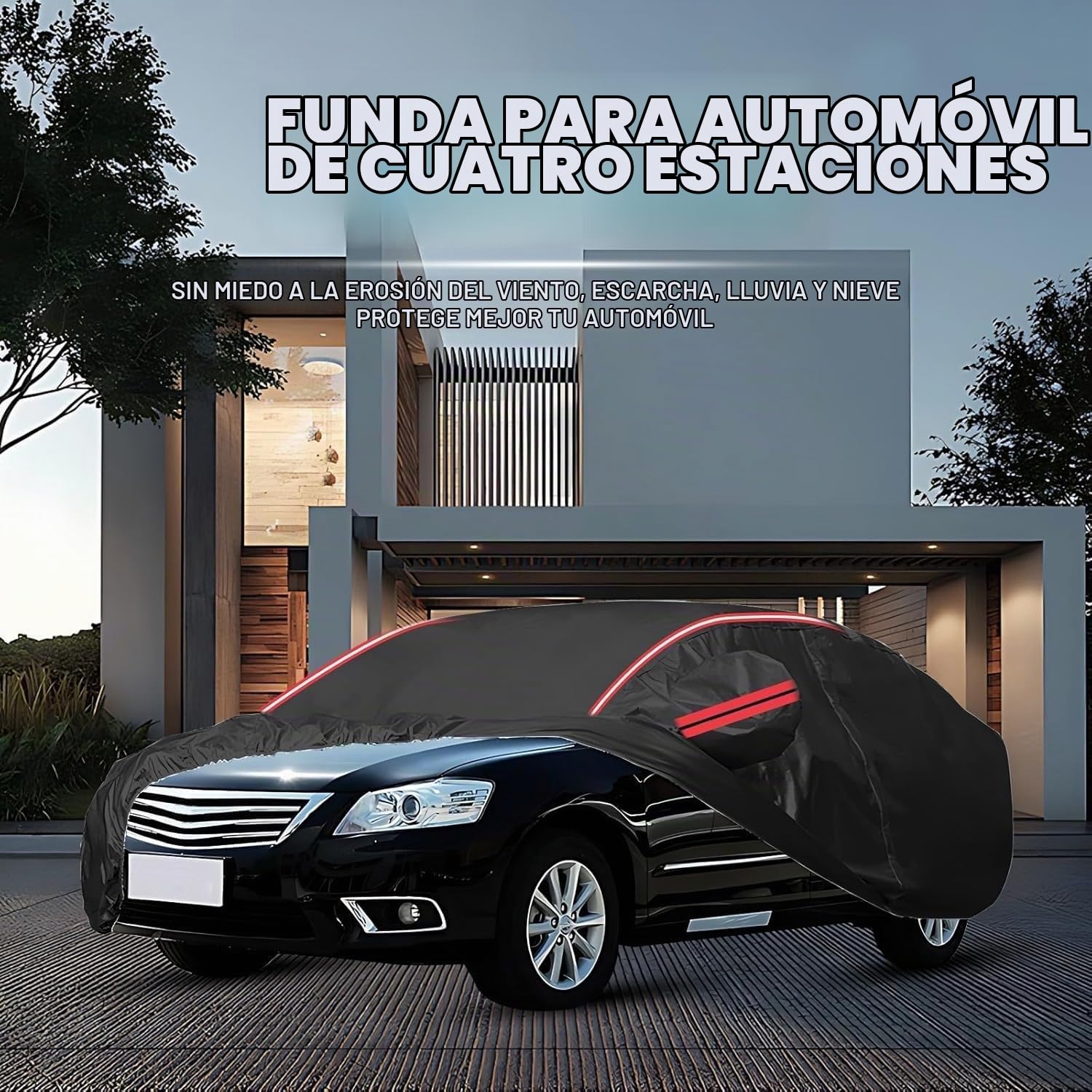 Funda Coche Exterior para Toyota C-HR 2025, Funda Coche Antigranizo, Cobertura Total del Automóvil,Impermeable,LXJ0609LKBKI