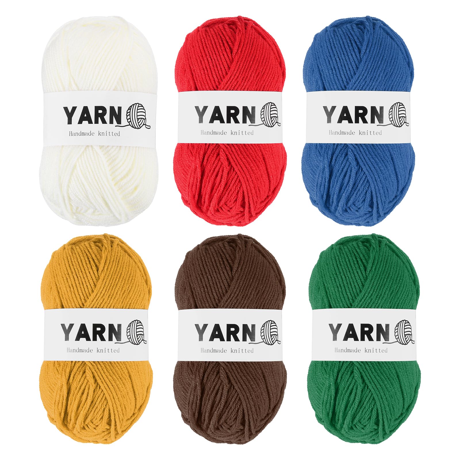 Fil acrylique pour DIY crochet et amigurumis colorés coffret de 6 pelotes 790 yards