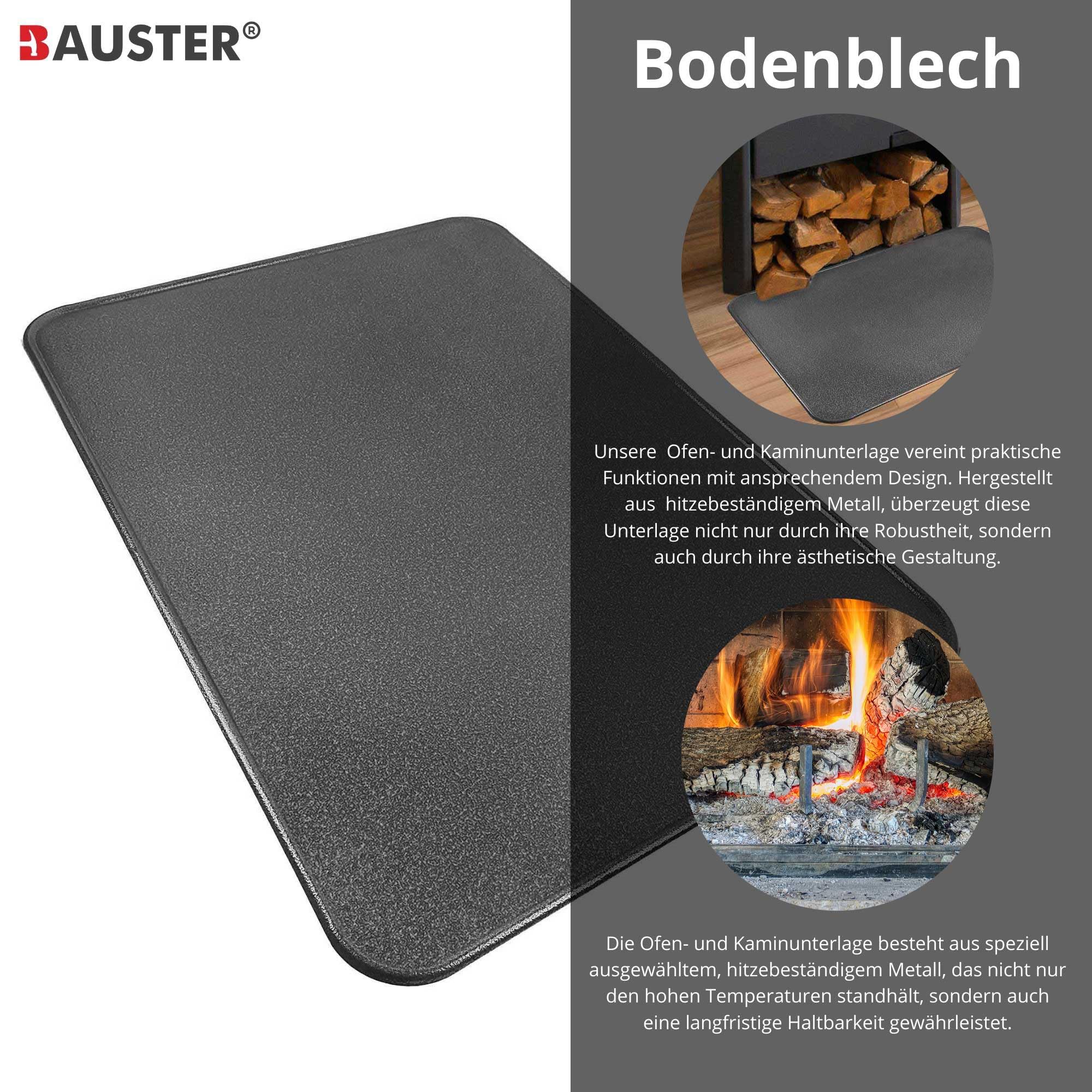 Plaque de sol pour foyer - 80 x 60 cm - Robuste - Gris