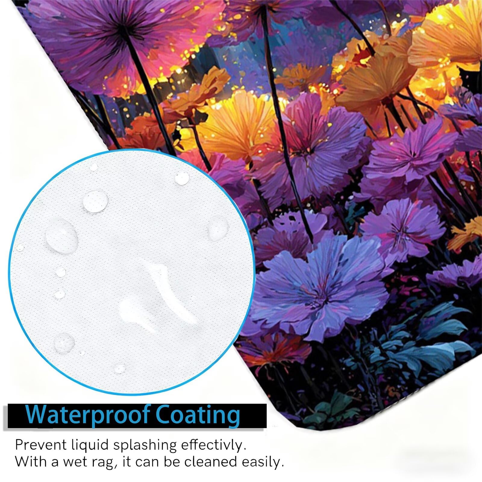 XXL Tappetino Mouse 1500x800 mm Gaming Foresta Sottomano Scrivania Ufficio, Fiore Mousepad Antiscivolo con Base Stabile, Tappeto per Mouse e Tastiera, Accessori Scrivania Gaming, Lavoro, PC H0-1065