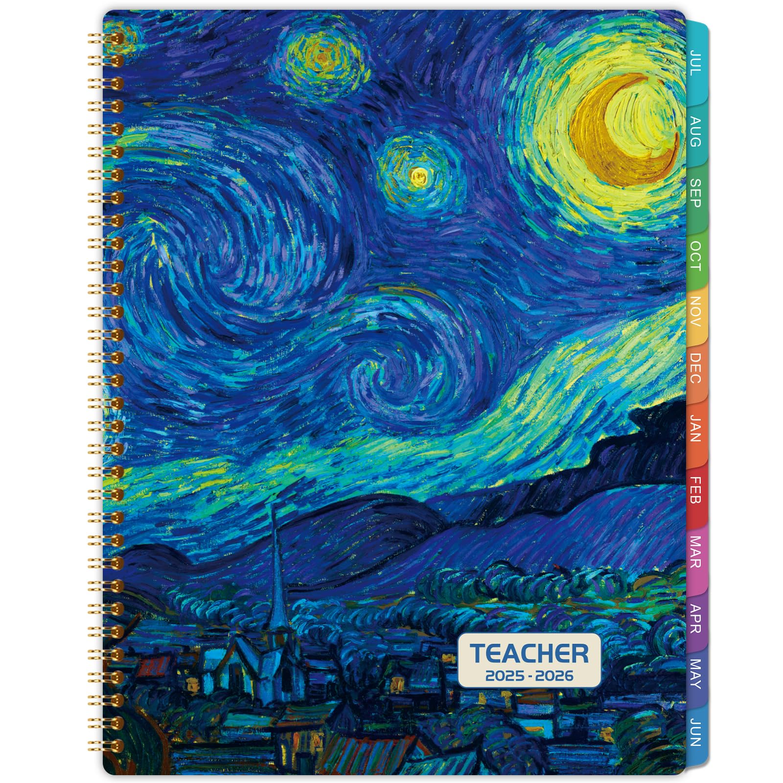 Teacher Planner 2025-2026 - Academic Planner 2025-2026 from July 2025 - June 2026, 8.5" x 11", Weekly & Monthly Lesson Plan Book, Helps Better Teaching