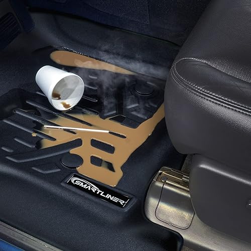 Miniatura 7 de SMARTLINER Juego de alfombrillas negras de 2 filas de protección para todo tipo de clima, compatible con Dodge Hornet GT/GT Plus y R/T Hybrid