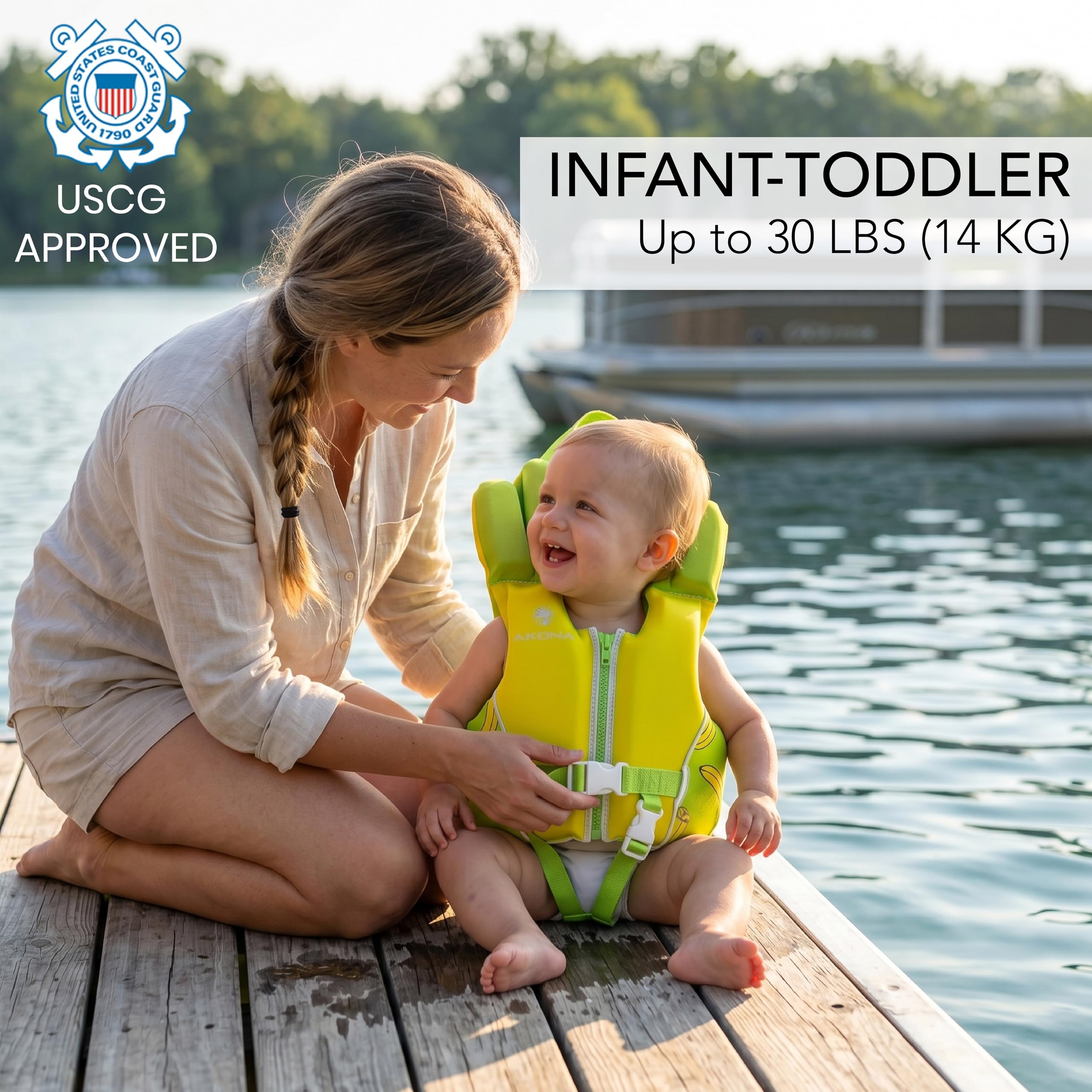 Amazon.com : AKONA Infant Neoprene Life Jacket, US Coast Guard