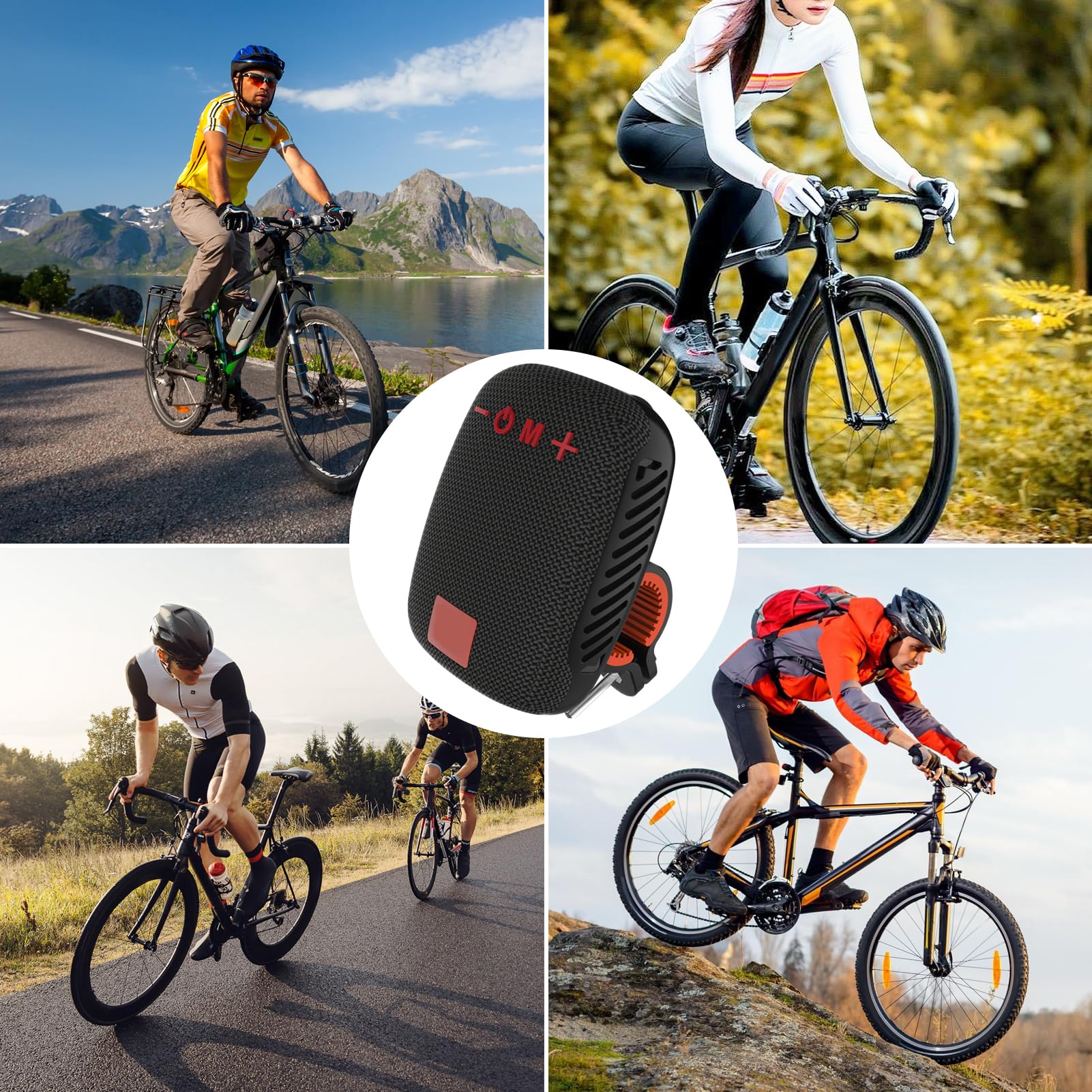 Annadue Altoparlante Bluetooth per bicicletta, plug in radio, altoparlante portatile impermeabile senza fili per escursioni in bicicletta. (nero), Annadue0ikdbvq75x-11